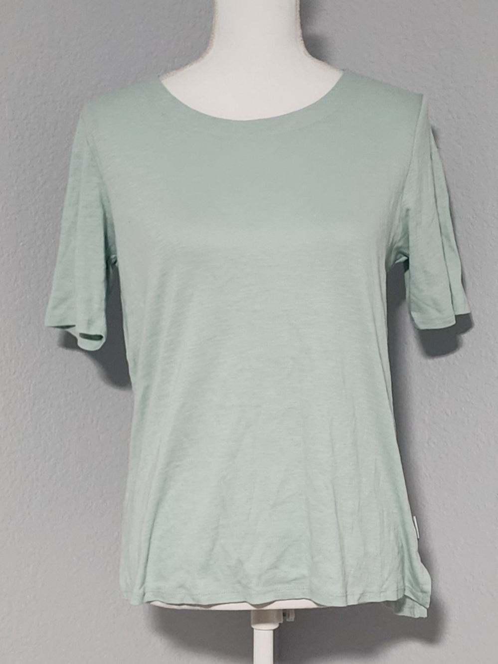 Orvis 100% Cotton Mint Short Sleeve Top Loungwear Athletic Womens Size Small